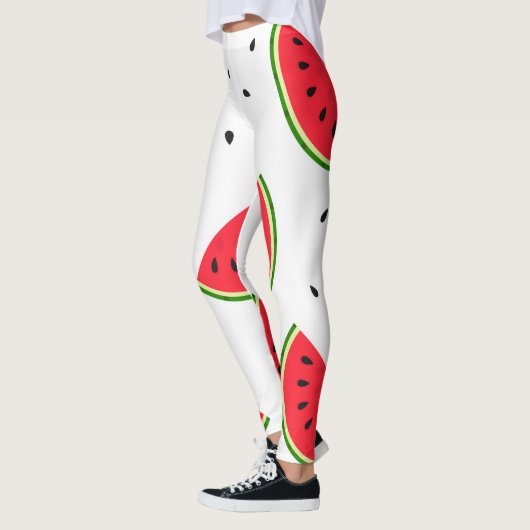 Rote Wassermelonen-Muster Leggings (Links)
