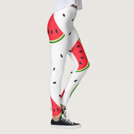 Rote Wassermelonen-Muster Leggings