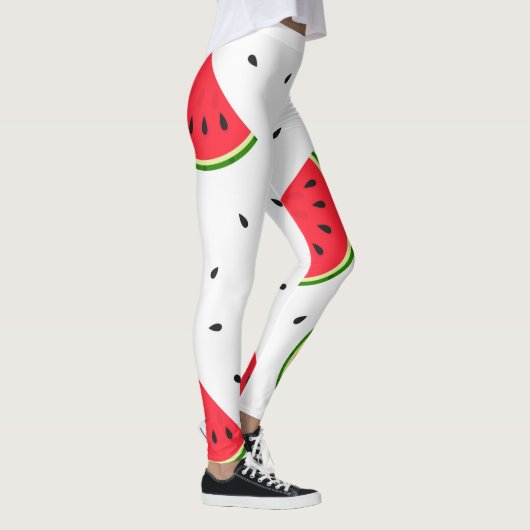 Rote Wassermelonen-Muster Leggings (Rechts)