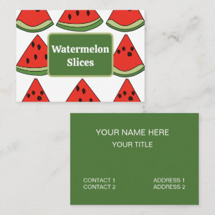 Rote Wassermelonen-Scheibe Frucht Visitenkarte