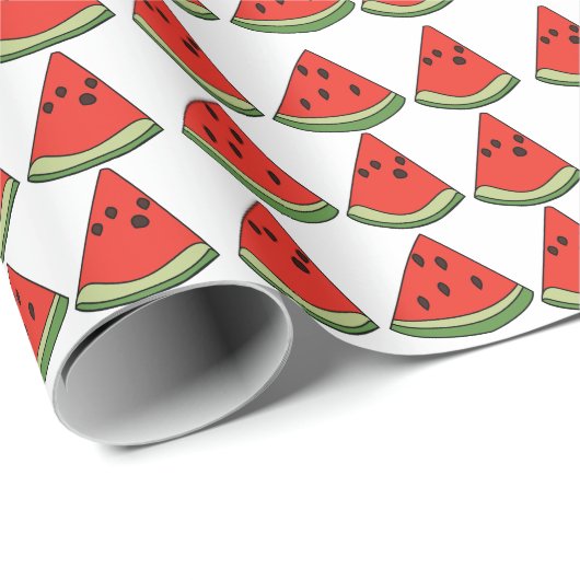 Rote Wassermelonen Scheiben Geschenkpapier (Rolleneckpunkt)