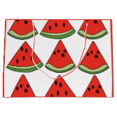 Rote Wassermelonen Scheiben Große Geschenktüte (Vorderseite)