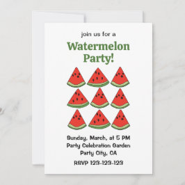 Rote Wassermelonen Scheiben Tropische Sommerparty Einladung