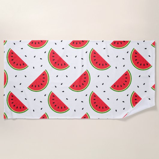 Rote Wassermelonen Strandtuch (Vorderseite)