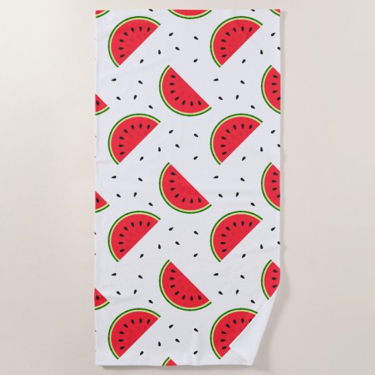 Rote Wassermelonen Strandtuch (Vorderseite)