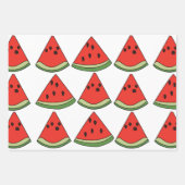 Rote Wassermelonenstücke Geschenkpapier Set (Vorderseite)