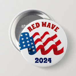 ROTE WAVE 2024 REPUBLIKANISCHE WAHL BUTTON