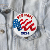 ROTE WAVE 2024 REPUBLIKANISCHE WAHLSCHALTFLÄCHE BUTTON (Beispiel)