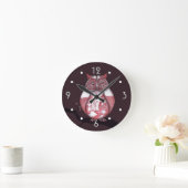 Rote Weide-Eulen-Wanduhr Runde Wanduhr (Zuhause)