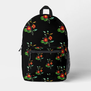 Rote Weide II Träumerei: Vintage Botanik Bedruckter Rucksack