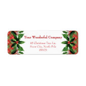 Rote Weihnachten Kariert und Holly | Rücksendung (Vorne)