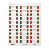 Rote Weihnachten Kariert und Holly | Rücksendung (Vorne)