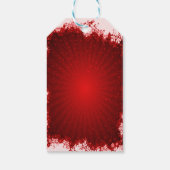 Rote Weihnachten mit Schneemann Geschenkanhänger (Rückseite)