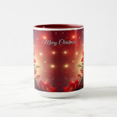 Rote Weihnachts-Blumen-Feiertags-Tasse Tasse (Zentrum)