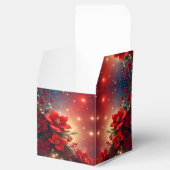 Rote Weihnachts-Blumen-Geschenkbox Geschenkschachtel (Geöffnet)