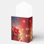 Rote Weihnachts-Blumen-Geschenkbox Geschenkschachtel (Geöffnet)