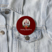 Rote Weihnachts-Gnome Trend-Elfen Button (Beispiel)