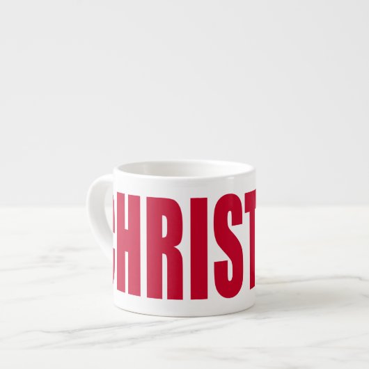 Rote Weihnachts-Spezialtassen Espressotasse (Vorderseite Links)
