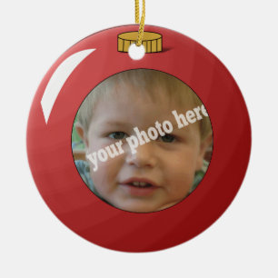 Rote Weihnachtsball-Verzierungs-kundenspezifische Keramikornament