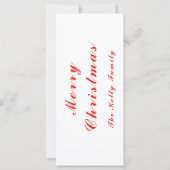 Rote Weihnachtsbälle Dekoration Foto mit Text (Rückseite)