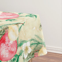 Rote Weihnachtsbälle Gold Streifen Weiße Blume