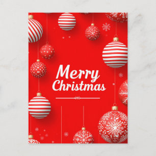 🎁 Rote Weihnachtsbaumanhänger Festliche Weihnacht Postkarte