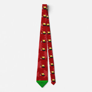 Rote Weihnachtsbäume des personalisierten Krawatte