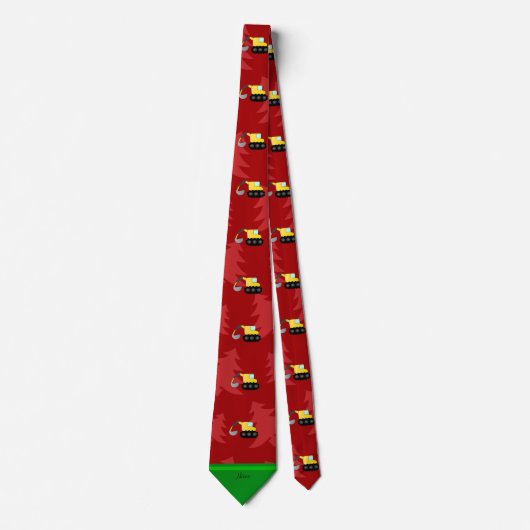 Rote Weihnachtsbäume des personalisierten Krawatte (Vorderseite)