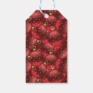 Rote Weihnachtsbäume Geschenkanhänger
