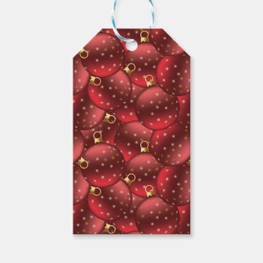 Rote Weihnachtsbäume Geschenkanhänger (Vorderseite)