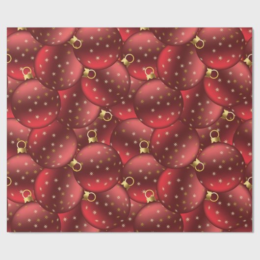 Rote Weihnachtsbäume Geschenkpapier (Flach)