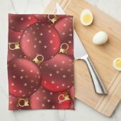 Rote Weihnachtsbäume Geschirrtuch (Viertel Falte)