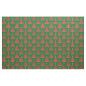 Rote Weihnachtsbäume mit Mistelenstoff Stoff (Fat Quarter (45,7 x 55,9 cm))