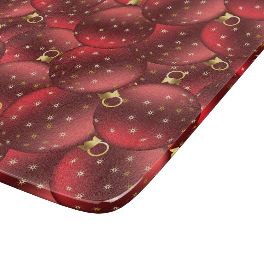Rote Weihnachtsbäume Schneidebrett (Ecke)