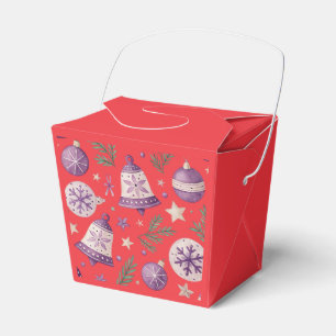 "Rote Weihnachtsbaumkugel- und Glocken-Geschenkver Geschenkschachtel