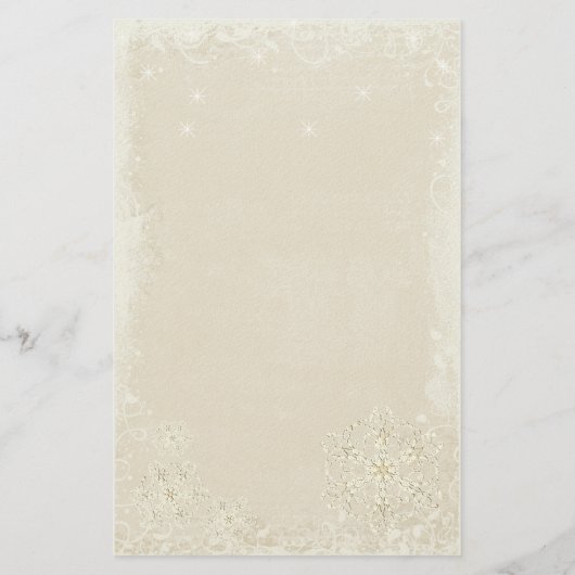 Rote Weihnachtsbaumsteine Snowflake Garland Briefpapier (Rückseite)