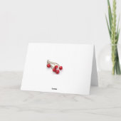 Rote Weihnachtsbell-Feiertags-Karte Feiertagskarte (Rückseite)