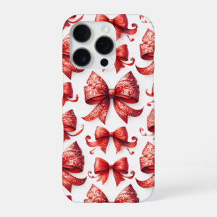 Rote Weihnachtsbögen iPhone 16 Pro Hülle