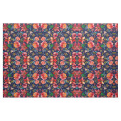 Rote Weihnachtsborange, blau blühend Stoff (Fat Quarter (45,7 x 55,9 cm))