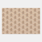 Rote Weihnachtscreme Lebkuchen Geschenkpapier Set (Vorderseite 3)