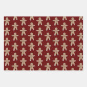 Rote Weihnachtscreme Lebkuchen Geschenkpapier Set (Vorderseite)