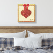 Rote Weihnachtsdekoration Frieden Leinwanddruck (Insitu (Schlafzimmer))