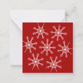 Rote Weihnachtsdekorationen Mitteilungskarte (Rückseite)