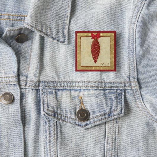 Rote Weihnachtsdekorations-Liebe Button (Beispiel)