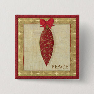 Rote Weihnachtsdekorations-Liebe Button