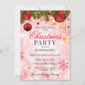 Rote Weihnachtsfeier Einladung (Vorderseite)