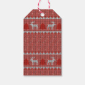 Rote Weihnachtsfeier Geschenkanhänger (Vorderseite)