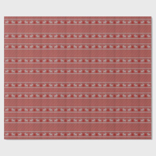 Rote Weihnachtsfeier Geschenkpapier (Flach)