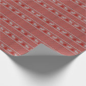 Rote Weihnachtsfeier Geschenkpapier (Ecke)