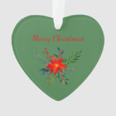 Rote Weihnachtsfeier Poinsettia Weihnachtsgebäck F Ornament (Rückseite)